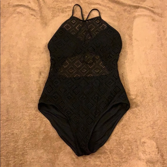 aerie crochet one piece swimsuit